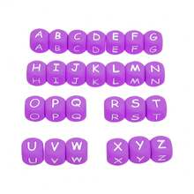 52pcs 12mm Multifunctional Silicone Alphabet Beads Set For DIY Jewelry Making, Keychain And Bracelet DIY - Silicone Letter Beads - View 20