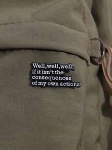 1 pieza Broche con la letra 'OK' en inglés, Divertido y personalizado, adecuado para el uso diario de hombres y mujeres