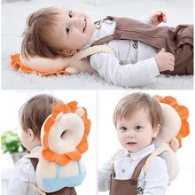 1pc Baby Walker Head Protector Toddler Adjustable Baby Head Protection Baby Learning Walking Crawling Backpack Wear Safety Pad (Bee)