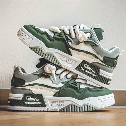 男士新款全季低頂運動鞋，青少年休閒增高防滑運動鞋