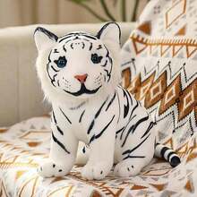 可爱的老虎毛绒玩偶，仿真毛绒动物，适合作为儿童礼物 - 多色 - 查看 7