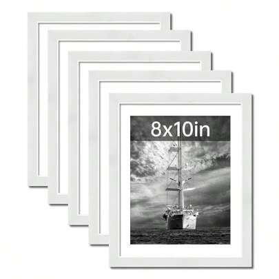 1 Khung Ảnh Màu Trắng, Làm Đẹp Kỷ Niệm Của Bạn Với Khung Ảnh Màu Đen Đa Chức Năng - Thích Hợp Để Trang Trí Tường Và Mặt Bàn. Có nhiều kích cỡ, thích hợp cho ảnh 12x16in, 11x14in, 8x10in, 5x7in, 4x6in. Nó Có Thể Được Treo Hoặc Đặt Trên Bàn.
