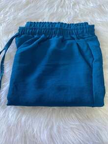 Plus Size Pants - Teal Blue - View 2