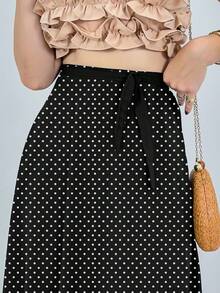 Falda Cruzada Larga Con Envoltura Y Amarre, Estilo Del Blog De Moda - Ver 2