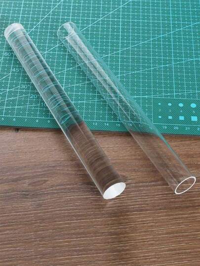 1 st Akryl 19,5 cm Solid \ Hollow Clay Akryl Rolling DIY Modellering Lera Verktyg Keramik Porslin Verktyg Handgjorda Art Clay Extruder Hantverksverktyg Hantverkstillbehör