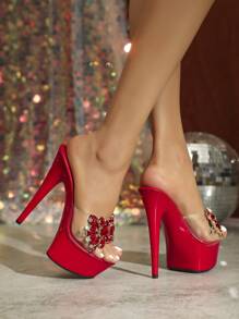 Sandales à talons hauts de style européen et américain pour modèles de boîtes de nuit dansantes, Saint-Valentin
