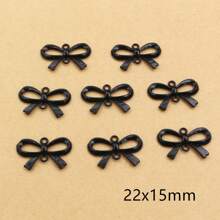 20 pièces Breloques pour pendentifs en alliage de zinc en forme de nœud papillon, accessoires de fabrication de bijoux DIY pour boucles d'oreilles, bracelets, colliers - noeud papillon - Voir 10