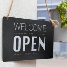 30x20cm / 12x7.8in 未完成的白木標牌空白矩形掛木牌 DIY手工藝項目，木製招牌帶繩，適用於門的裝飾，牆藝裝飾，2/4/8入組