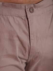 Men Jeans - 卡其色 - 查看 6