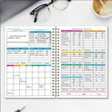 1 pieza Plan de presupuesto en inglés, BUDGETPLANNER Plan de cuenta personal de presupuesto familiar, un buen ayudante para administrar el presupuesto familiar, que le ahorrará una gran cantidad de presupuesto - Multicolor - Ver 9
