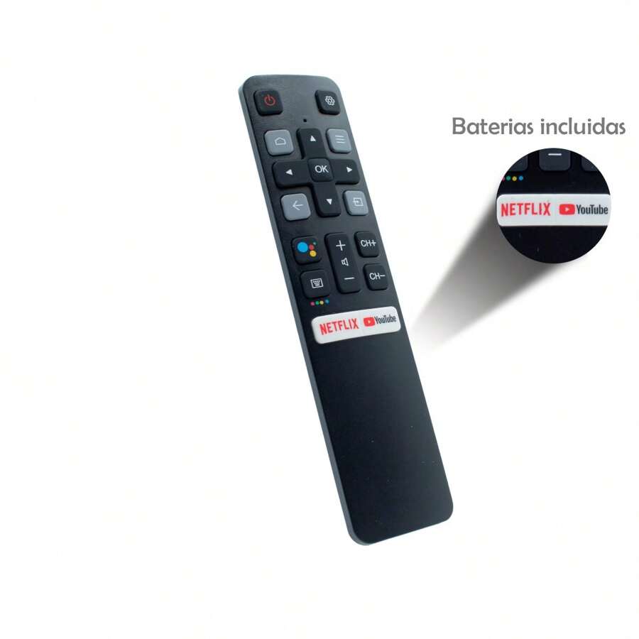 Control Remoto Tcl Smart Tv Rc802v Android Con Voz - Negro - Ver 1