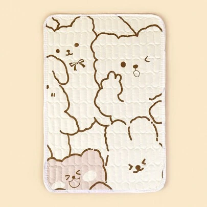 1pc Baby Printed Bear Pattern Waterproof Changing Pad, Suitable For Baby Carriers Or Strollers, All Seasons, Outdoor Gear Baby Shower Family Decorations Gifts