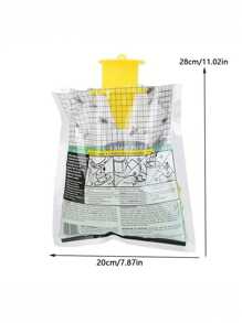 "-Safe 1 Piece" Outdoor Hanging Fly Trap - Pre-Baited Disposable Bag, Suitable For Farm, Patio And Camping |  PP Material | Safe For Livestock And Pets, 1pc - Yellow - View 8
