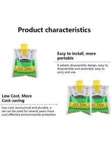 "-Safe 1 Piece" Outdoor Hanging Fly Trap - Pre-Baited Disposable Bag, Suitable For Farm, Patio And Camping |  PP Material | Safe For Livestock And Pets, 1pc - Yellow - View 10