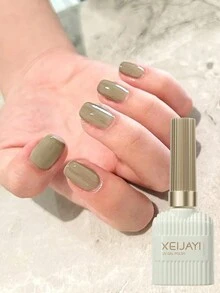 XEIJAYI 1瓶15毫升凝胶指甲油，四季皆宜的美甲产品，可卸除LED凝胶指甲油，DIY家用美甲沙龙，夏季美甲护理礼品，送给女性和女孩的理想之选 - 橄欖綠 - 查看 2