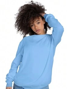 Women Sweatshirts - 淺藍色 - 查看 4