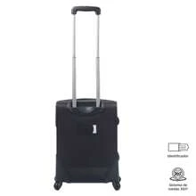 TOTTO Soft Suitcase Cabin Black Andromeda 2.0 40x55x20 Cm Exterior: Polyester:95% Polyvinyl Chloride:5% Lining: Polyester:100% - màu đen - Xem 4