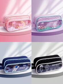 3-Layer Transparent Exam-Specific Student Pencil Case High Capacity Stationery Pouch, 2024 New Arrival Unisex INS Style Pencil Case - Multicolor - View 8
