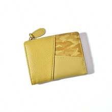 1 女士彩色拼接 PU 零钱包时尚多卡位拉链钱包短款钱包 - 彩色 - 查看 10