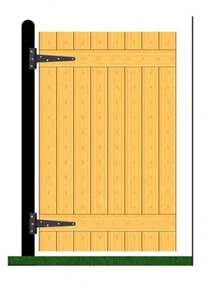 1pc Black T-Shaped Hinge, Iron T-Strap Hinge Triangle Hinge For Wooden Fence Screen Garden Barn Door - Black - View 5