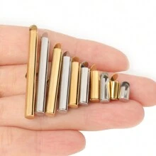 10 Stücke/Set Quetsch Endkappen Schieber-Verschluss Schnallen Rohre DIY-Armbandverbinder-Webstuhl-Schmuckzubehör - Rohrschnalle - Übersicht 8