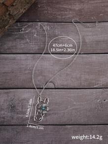 Vintage Western Style Ox Head Flower Turquoise Hollow Pendant Necklace Women Bohemian Farmhouse Personalized Necklace Gift For Her Valentines,Mom,Mother,Mother's Day,Gift