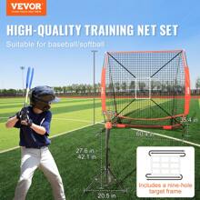 KFFKFF 5x5 Ft Baseball Softball Practice Net, Portable Baseball Training Net For Hitting Batting Catching Pitching, Backstop Baseball Equipment With Bow Frame, Carry Bag, Strike Zone, Ball, Batting Tee