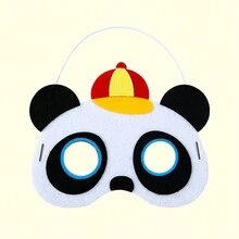 1 套儿童 DIY 面具工艺套件，卡通动物面具未完成毛毡材料，适用于儿童手工工艺品，适合幼儿园儿童节、派对表演、生日礼物 - 彩色 - 查看 17