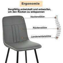 Dining Chairs - Grey - View 4