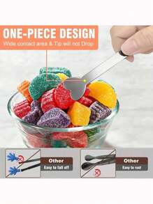 4/6/8/12 件心形迷你夹子，不锈钢小夹子，可爱爱心夹菜夹，小孩子夹菜夹，用于盛放食物、烹饪、开胃菜、水果、糖