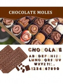 1 Molde de Silicón Alfabeto Abecedario con Letras para Fondant y Chocolate Cocina Reposteria, 1 Molde de Silicón Alfabeto Abecedario con Letras para Fondant y Chocolate Cocina Reposteria - Café integral - Ver 3