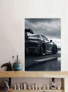 1 Pieza Impresión en lienzo de auto, Pintura artística de supercarros elegantes, Póster de arte de automóvil, Regalo de carreras, Arte en lienzo, Decoración de pared sin marco