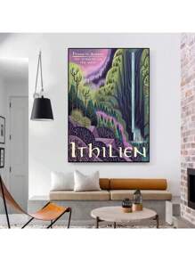 1入抽象戒指藝術復古旅遊海報油畫畫布，莫德爾城堡之主主題，適用於兒童臥室家居裝飾畫，無畫框 - 彩色 - 查看 6