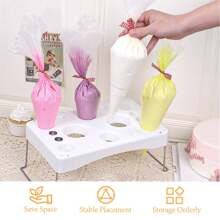 1Pc Piping Bags Shelf ,Pastry Bags Rack, Cake Decorating Icing Bag Stand ,Cream Bag Holder ,Baking Tools, Kitchen Gadgets, Kitchen Accessories - Multicolor - View 1