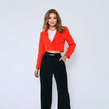 Women Blazers - 橘色 - 查看 3