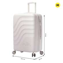 TOTTO Medium Expandable Hard Suitcase Beige White Sand Bazy + 44x69x26 Cm Outer: Polycarbonate:70% Acrylonitrile Butadiene Butadiene Styrene:30% Lining: Polyester:100% - 米色 - 查看 3