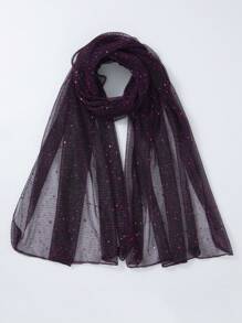 1 chiếc khăn choàng/khăn quàng cổ nhẹ, thủ công, đính sequin, thanh lịch dành cho nữ. Có thể có sự khác biệt nhỏ về màu sắc do ánh sáng. - Nhiều màu - Xem 7