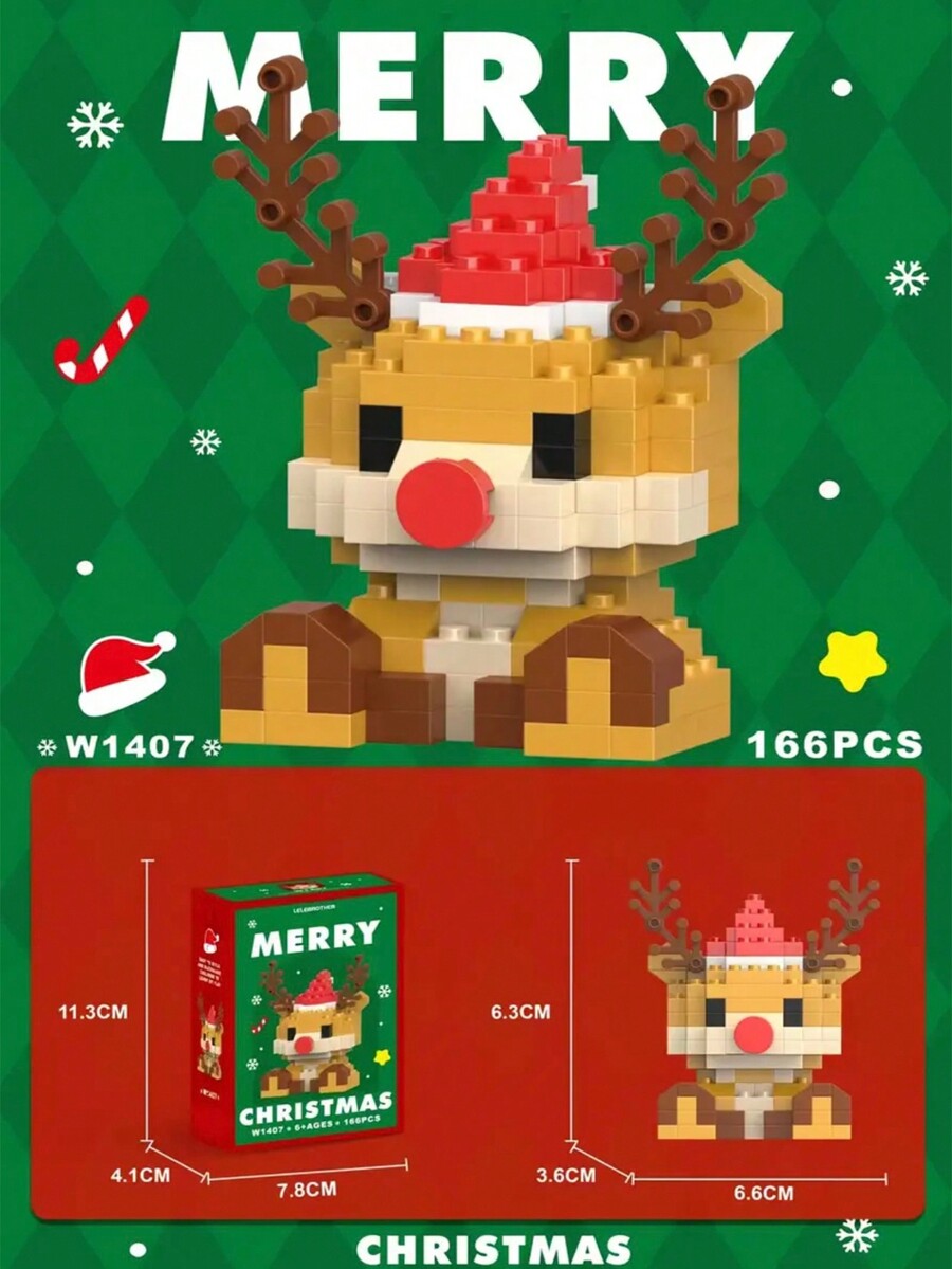 Christmas Santa Claus, Christmas Tree, Train, Snowman Micro Particles