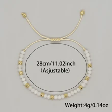 2/4/6/8/10 chiếc Vòng tay thời trang mùa hè mới pha lê mạ vàng hạt trang sức nữ chuỗi trang sức tình bạn thủ công - Nhiều màu - Xem 3