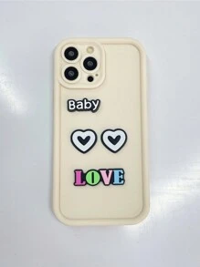 1 个 3D 心形 TPU 软手机壳，相机镂空设计，为相机提供良好保护，兼容 iPhone/Galaxy/Infinix/小米 Redmi - 白色 - 查看 5