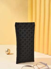 1 件/2 件男女通用钻石图案 PU 皮革眼镜盒 - 防水太阳镜袋 - 眼镜收纳袋 - 手表 - 耳机 - 小物品收纳袋 - 理想礼物