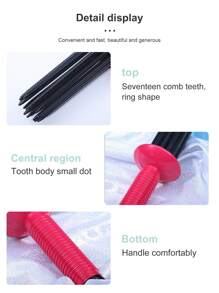 1入組捲髮梳，DIY設計非加熱便攜式沙龍捲髮梳，女士扭轉髮型造型工具編發工具