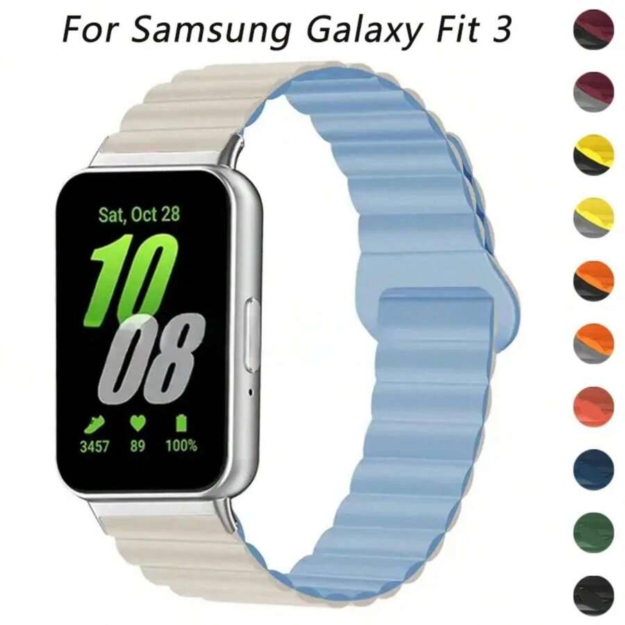 Dây đeo vòng từ silicon tương thích với dây đeo đồng hồ Galaxy Fit 3 cho vòng đeo tay thông minh Samung Galaxy Fit 3 - cho Samsung Galaxy FIT3 - Xem 1