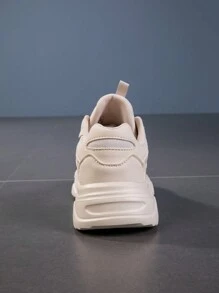 Men Colorblock Lace-Up Front Sneakers Chunky Shoes