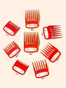 1 set de 8 piezas Juego de peines guía para cortapelos para hombres, compatible con recortadoras de cabello 8148, herramientas para el cabello, productos y accesorios para peluquería, salón de belleza, esenciales de viaje, vuelta al cole, accesorios para el cabello para mujeres, cepillo para peinado hacia atrás, accesorios de peluquería, secador de pelo - Multicolor - Ver 10