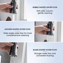 Kitchen Taps, Kitchen Sink Mixer Tap With Pull Down Sprayer, Cold And Hot 3-Modes Spray For 360° Swivel Kitchen Taps Faucet With Single Handle Single Lever - Black - View 3