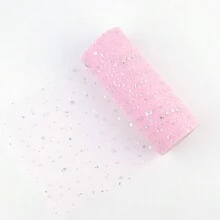 闪光亮片薄纱卷 15 厘米 * 10 码薄纱卷轴芭蕾舞短裙欧根纱激光 DIY 圣诞婚礼装饰生日派对用品，圣诞节 - 彩色 - 查看 16