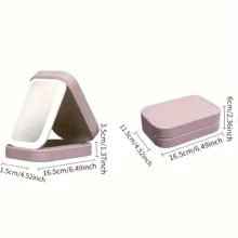 Travel Makeup Bag With LED Lights, Mirror, Large Capacity Cosmetics Storage Box, Portable Makeup Travel Box, Makeup Mirror, Makeup Accessories, Holiday Gifts - Multicolor - View 2