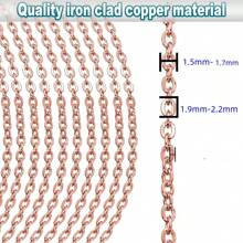 30-115 Feet Chain Coil Kit, 3-7 Colors Jewelry Making Chain Set, Metal Chains With Open Jump Rings And Lobster Clasps For DIY Necklace/Bracelet/Anklet Making,Each Link 2mm In Length And 1.7mm In Width (Options Available: 1 Set Of 7 Colors, 1 Set Of 6 Colors, 1 Set Of 4 Colors, 1 Set Of 3 Colors) (Note: Slight Color Difference May Exist Due To Different Manufacturing Batches) - Multicolor - View 5