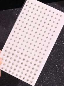 1pc 180 Silver-Plated Rhinestone Lip/Microblading/Face Sticker Stud, Fashionable Minimalist High-End Women's Party Jewelry